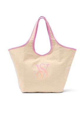 Victoria's Secret Beige Canvas Tote Ombré